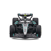 Bburago比美高1:64 F1掛卡系列-梅賽德斯-AMG F1 W16 E性能版（2025澳大利亞大獎賽）（#12安德里亞&middot;基米&middot;安東內利）（無頭盔）-銀色/啞光黑 18-58002#12