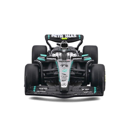 Bburago比美高1:64 F1掛卡系列-梅賽德斯-AMG F1 W16 E性能版（2025澳大利亞大獎賽）（#12安德里亞&middot;基米&middot;安東內利）（無頭盔）-銀色/啞光黑 18-58002#12