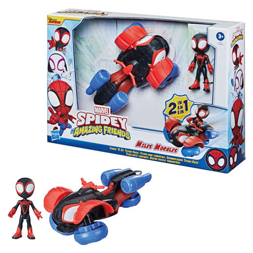  Marvel漫威蜘蛛人與他的神奇朋友們4吋英雄人物交通工具組- 隨機發貨