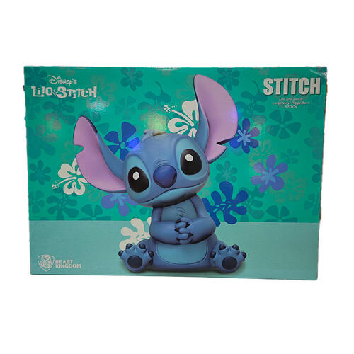 Disney Stitch Large Vinyl Piggy Bank - Stitch