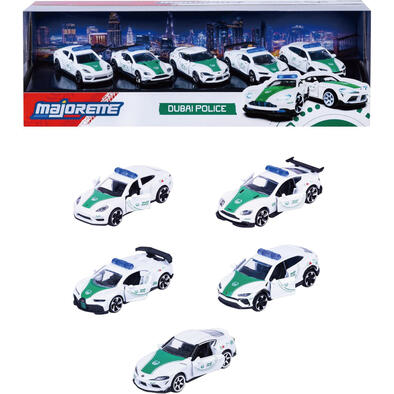 Majorette 美捷輪小汽車-杜拜警車AMG 5入組