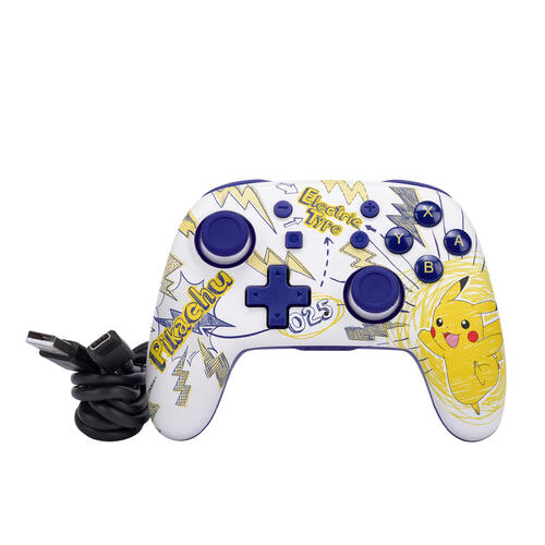 Nintendo Switch 【PowerA】任天堂官方授權增強款無線遊戲手把-Nano皮卡丘校園生活