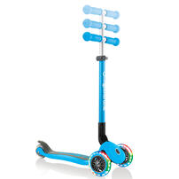 Globber高樂寶 閃輪折疊滑板車 天藍