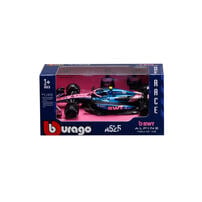 Bburago比美高1:43 F1系列-1:43 阿爾派 A525（無頭盔，紙盒版）（2025 摩納哥大獎賽）（#43 弗蘭科&middot;科拉平托）- 金屬藍/啞光黑/粉紅