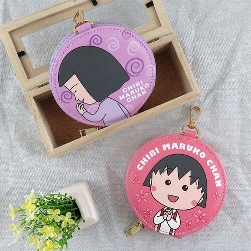 Chibi Maruko 櫻桃小丸子 圓型零錢包-小丸子