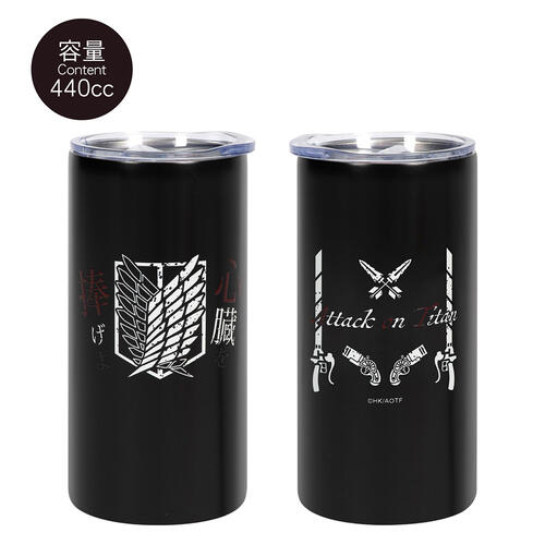 Attack on Titan進擊的巨人 長型不鏽鋼杯-進擊的巨人A款(調查兵團) 