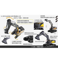 Rastar 2.4G 1:14 Full Alloy Remote Control Excavator