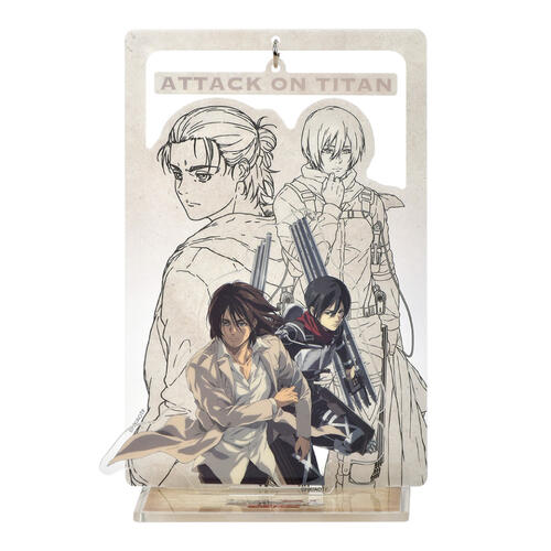 Attack on Titan進擊的巨人 立牌組(壓克力墜飾)-進擊的巨人C款(艾+米)