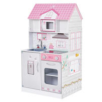 Teamson 艾芮兒奇境2合1木製娃娃屋廚房組(原價$6000)