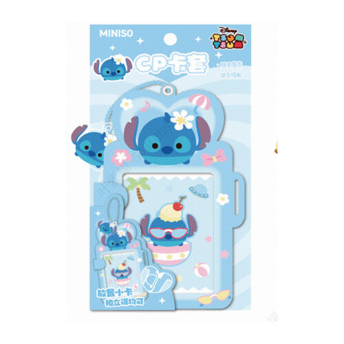 miniso	Disney Tsum Tsum迪士尼松松系列愛心卡套（史迪奇）