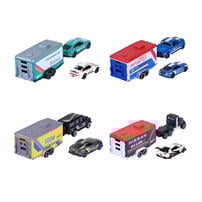 Majorette 美捷輪小汽車-新豪華賽車拖車- 隨機發貨