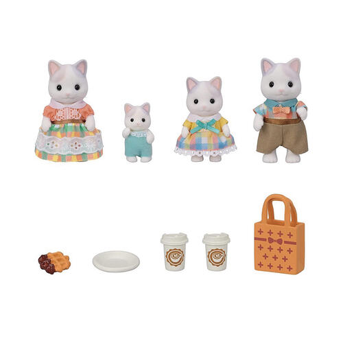 Sylvanian Families Latte Cat Family