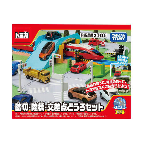 Tomica Town Bridge&railroad crossing set