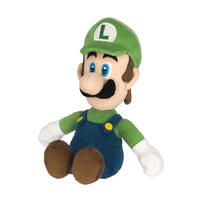 Nintendo任天堂 超級瑪利歐All Star Collection 路易吉坐姿絨毛玩偶 (25厘米)