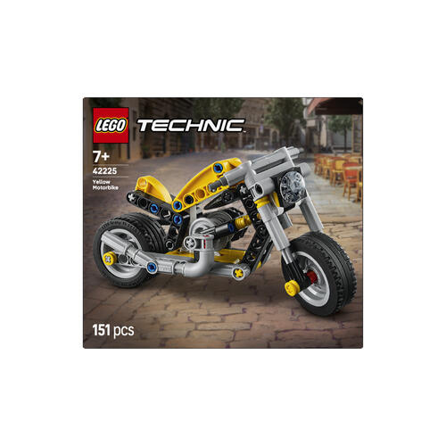 Lego樂高 黃色摩托車 42225