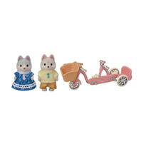 Sylvanian Families 森林家族 哈士奇哥哥姐姐協力車組