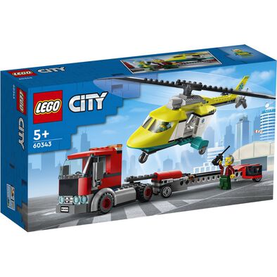 LEGO樂高城市系列 救援直升機+F28運輸車  60343