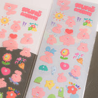 Kingjun	透明貼紙／蠢兔日常