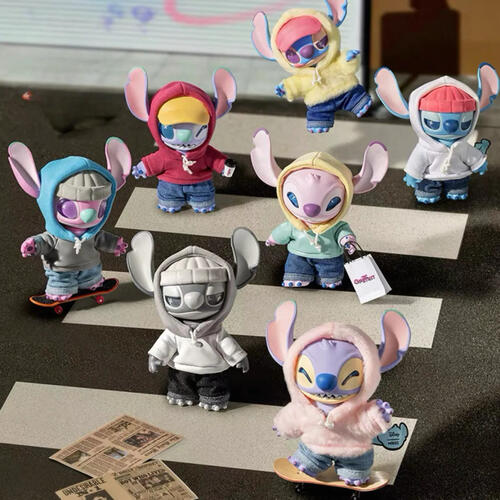 Miniso Disney Stitch 迪士尼史迪奇GenZ街頭系列糖膠絨毛绒盲盒掛件-隨機發貨