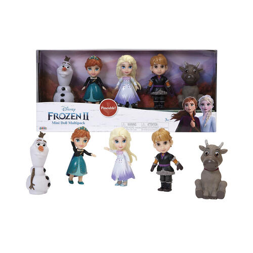 Disney Frozen迪士尼冰雪奇緣 2迷你娃娃5入