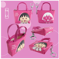 Chibi Maruko 櫻桃小丸子 造型零錢包-桃紅