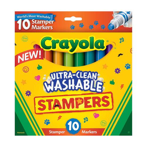 Crayola 10 Ultra-Clean Washable Stamper Markers