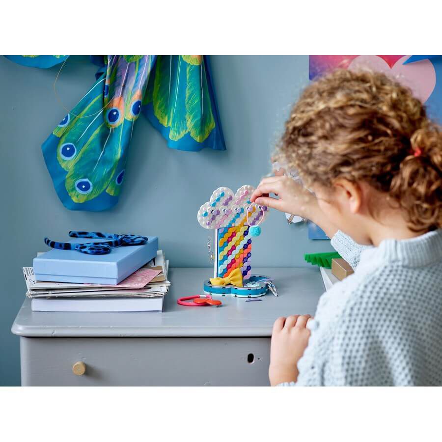 lego dots rainbow jewelry stand