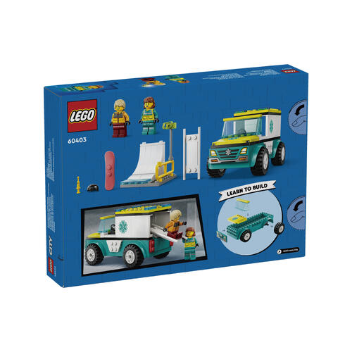 Lego樂高 緊急救護車和單板滑雪者 60403