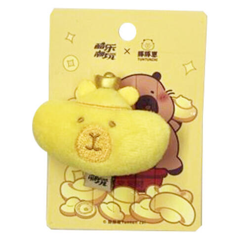 TUNTUNZAI卡皮巴拉	豚豚崽豚個好運元寶疊疊髮夾