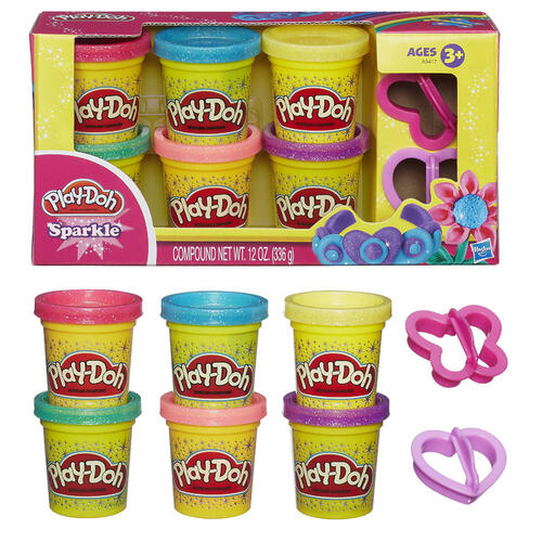 Play-Doh培樂多 閃亮黏土六色黏土組