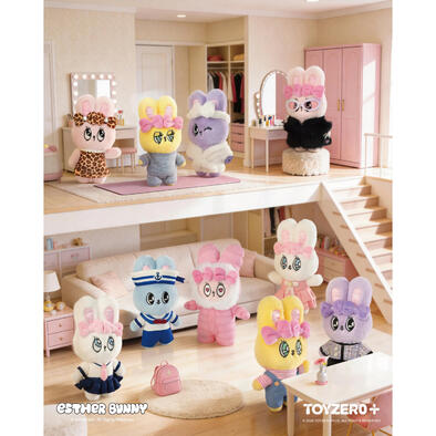 toyzeroplus Esther Bunny艾絲樂小兔 時尚進行式系列毛絨掛件(8入)- 隨機發貨