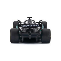 Bburago比美高1:64 F1掛卡系列-梅賽德斯-AMG F1 W16 E Performance（2025澳大利亞大獎賽）（#63喬治&middot;拉塞爾）（無頭盔）-銀色/啞光黑 18-58002#63