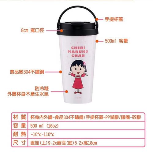 Chibi Maruko 櫻桃小丸子 隨行杯手提款-小丸子