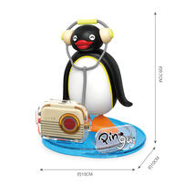 Pingu企鵝家族-驚喜悠閒度日發條公仔-隨機發貨