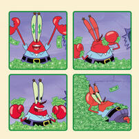 Spongebob海綿寶寶 蟹老闆許願發財樹收納擺件