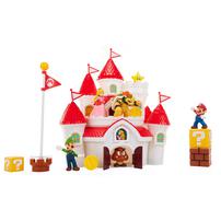 Nintendo Super Mario Deluxe Mushroom Kingdom Castle Playset with 5 2.5" Articulated Action Figures & 4 Accessories