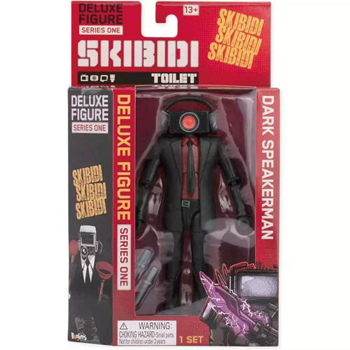 Skibidi Toilet 馬桶人-玄色音響人6吋可動公仔