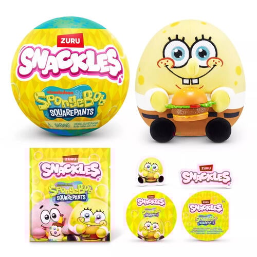 Zuru Snackles 海綿寶寶5 吋絨毛公仔盲盒- 隨機發貨