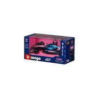 Bburago比美高1:43 F1系列-1:43 阿爾派 A525（無頭盔，紙盒版）（2025 摩納哥大獎賽）（#10 皮埃爾&middot;加斯利）- 金屬藍/啞光黑/粉紅