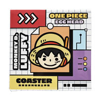 One Piece 航海王 造型吸水杯墊-魯夫