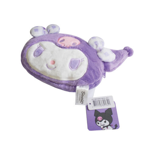 Sanrio Kuromi head-shaped clutch bag 6"