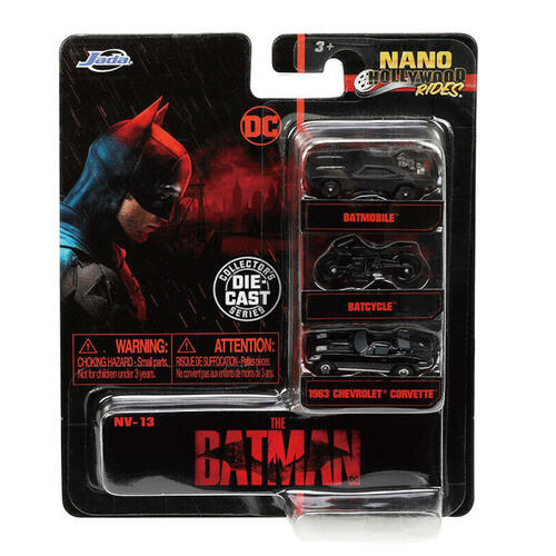 Jada 2022蝙蝠俠NANO合金車3入