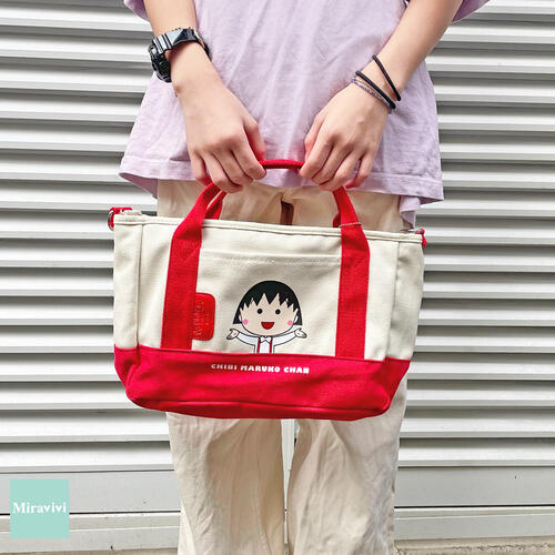 Chibi Maruko 櫻桃小丸子 托特包-紅色款