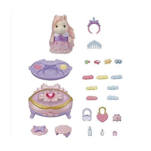 Sylvanian Families森林家族 小馬姐姐時尚美髮梳妝台組
