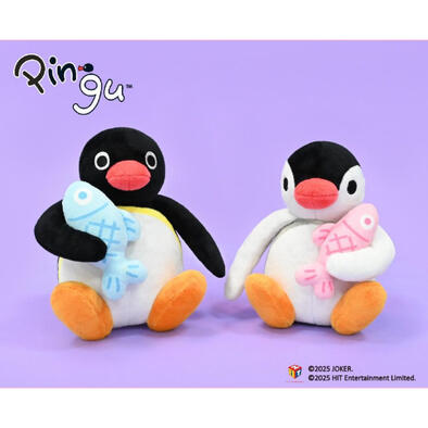 Pingu企鵝家族抱魚系列6吋-綜合款 - 隨機發貨