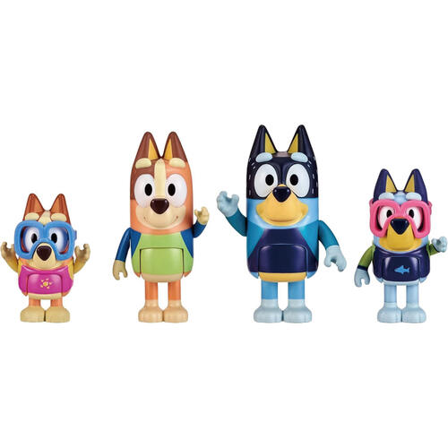 BLUEY BEACH S9 FIGURE 4PK BEACH
