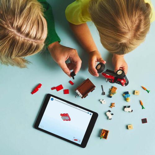 LEGO樂高城市系列 紅色農場拖拉機連車廂和綿羊 60461