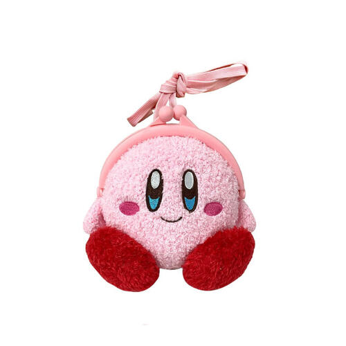 Kirby 星之卡比 柔軟絨毛頸掛包-笑臉