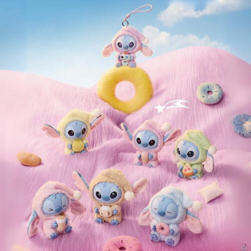 Miniso Disney Stitch 迪士尼史迪奇再困也要吃一口系列搪膠毛絨盲盒- 隨機發貨