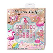 Hot Focus Nail Sticker & Ring Flamingo